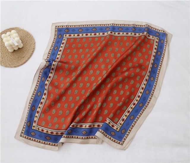 Khăn turban lụa mini size 53x53cm