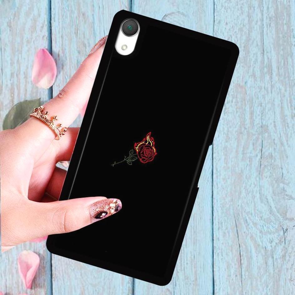 Ốp điện thoại TPU+PC in hình hoa hồng sang trọng cho Sony Xperia X XA XZ2 Z2 Z3 Z5 XZ3