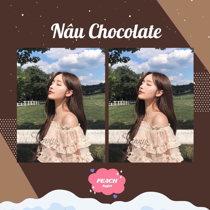 Thuốc nhuộm NÂU CHOCOLATE của ig”peach.bygat,peach.bygat ,peach.bygat”