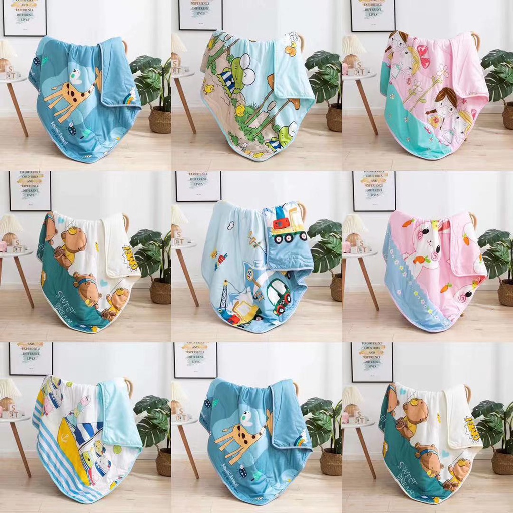 Chăn đũi 2 mặt đắp hè thu cho bé yêu ( 110x130cm) nhiều hình dễ thương cho bé