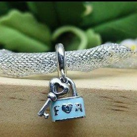 charm treo bạc 925 ổ khoá