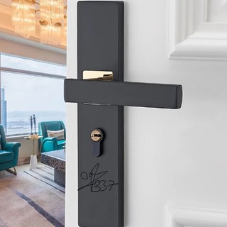 Khóa tay gạt cửa đi màu đen dài 260mm