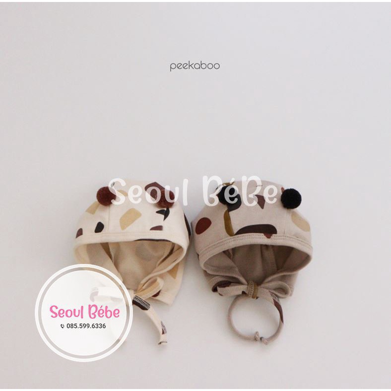 Mũ bông bộ Seokki Peekaboo made in Korea