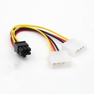 Cáp nguồn 2 IDE 4Pin Molex sang 6Pin PCI-E