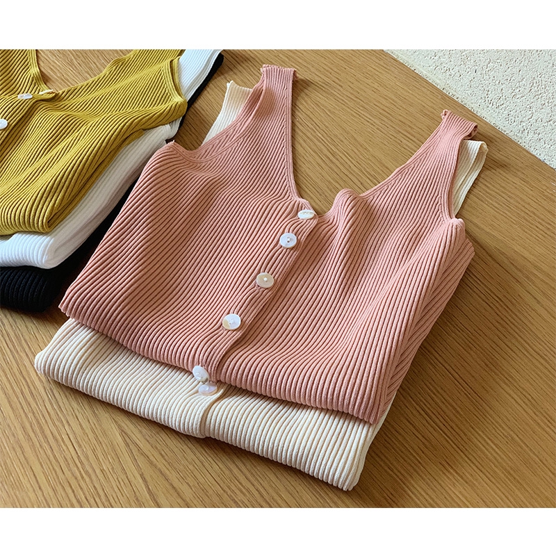 Áo nữ không tay kiểu Cardigan thời trang quyến rũ | BigBuy360 - bigbuy360.vn