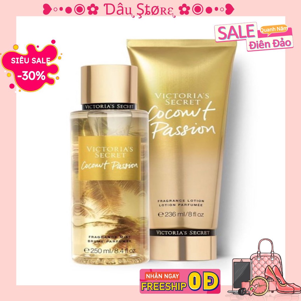 [Dâu Store] Xịt Thơm Body Mist Victoria’s Secret - COCONUT PASSION (30ml-50ml-100ml) [NeW] Chính hãng