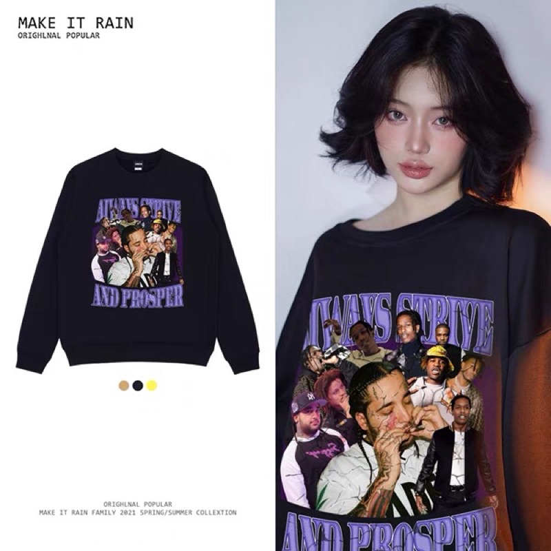 Áo sweater make it rain (có sẵn) and prosper