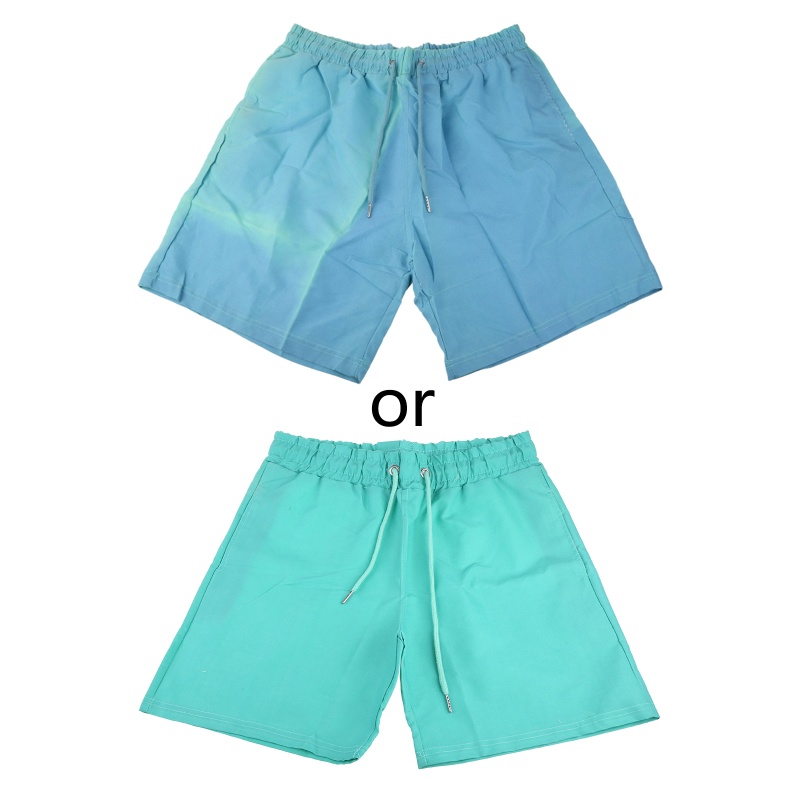 Quần Short Thể Thao Rút Dây Mau Khô Thay Đổi Màu Sắc Theo Nhiệt Độ Thời Trang Mùa Hè Cho Nam Size S-3