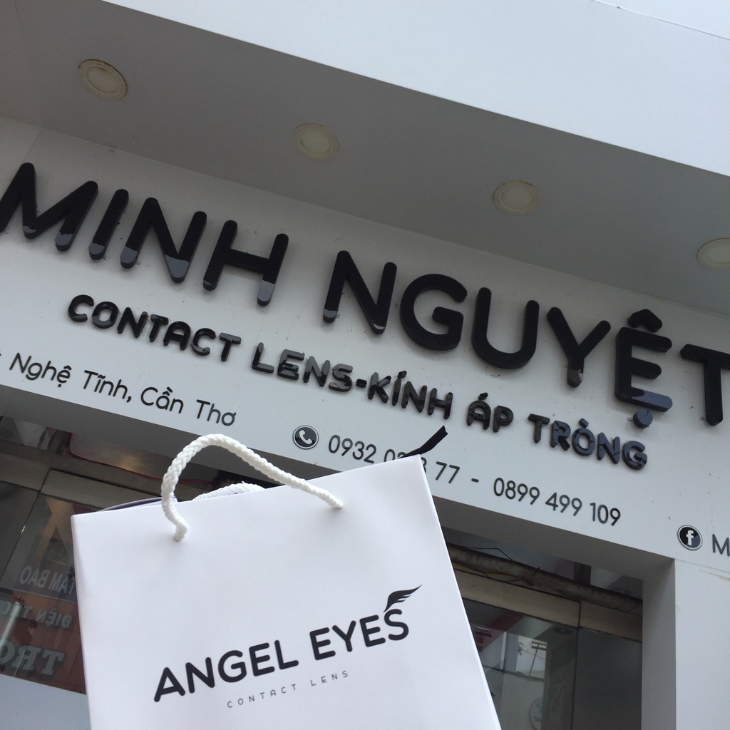 Khay lớn đựng kính áp tròng có 1 khay nhỏ, 1 chai ngâm dự phòng và bộ dụng cụ lens - Case contact lenses