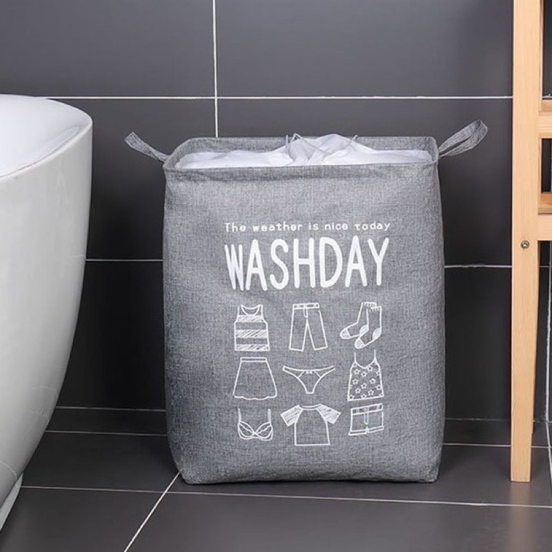 Giỏ đựng quần áo bằng vải cỡ lớn, túi đựng chăn màn đa năng washday có thể gấp gọn