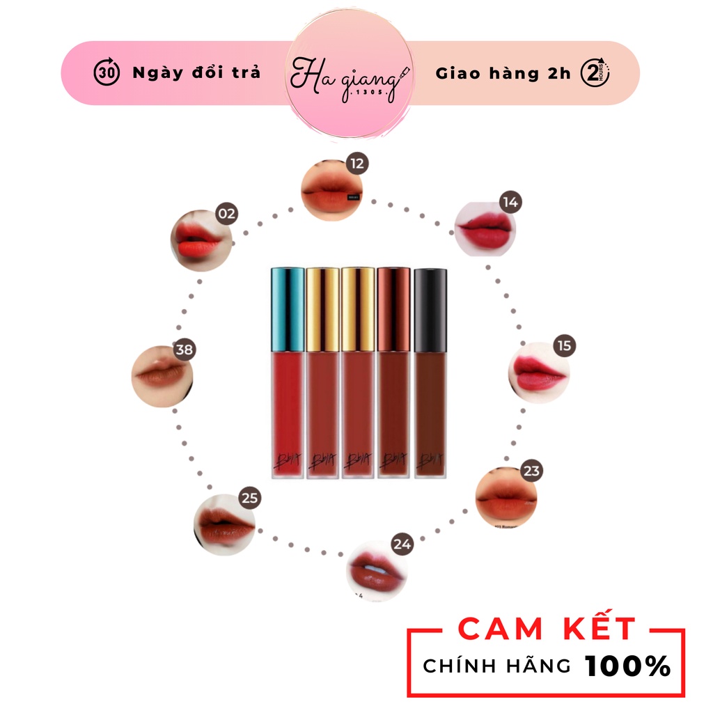 Son kem lì Bbia Last Velvet Lip Tint màu 25 đỏ nâu đất lâu trôi, không gây khô môi, bám lâu