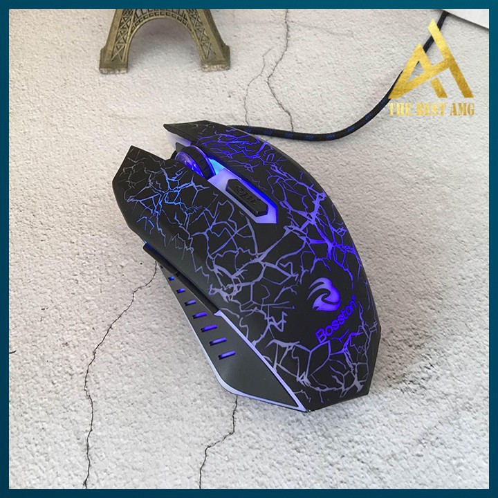 Chuột Máy Tính Có Dây Chuột Gaming LED RGB Bosston R30A Chuột Laptop PC Mouse Chơi Game