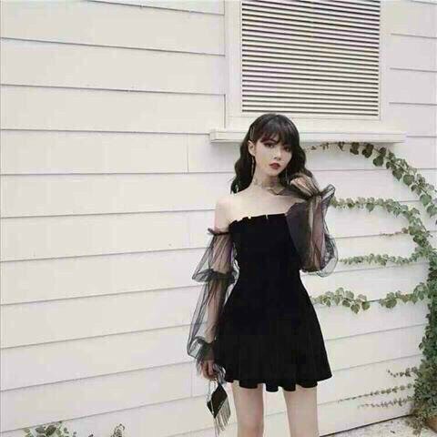Đầm Umi Phối Tay Lưới Tầng Phong Cách Thời Trang Nữ STclothing