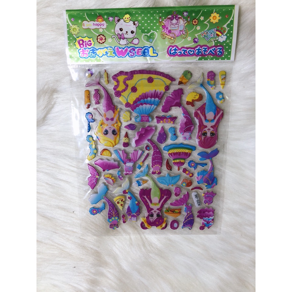 dán hình sticker in hình 3d hoạt hình ( 1 tấm )