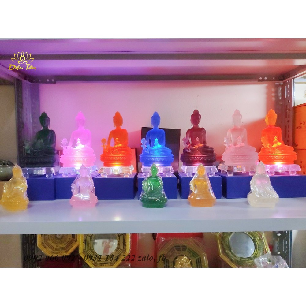 Bộ Tượng phật dược sư các màu size 19cm- 7 vị