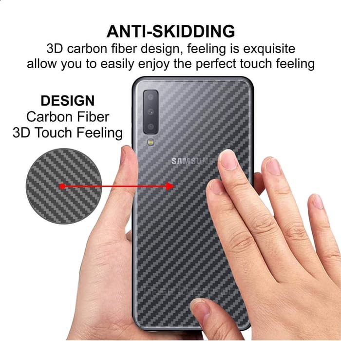 Miếng Dán Sợi Carbon Bảo Vệ Mặt Sau Cho Samsung Galaxy A7 2018 Hp