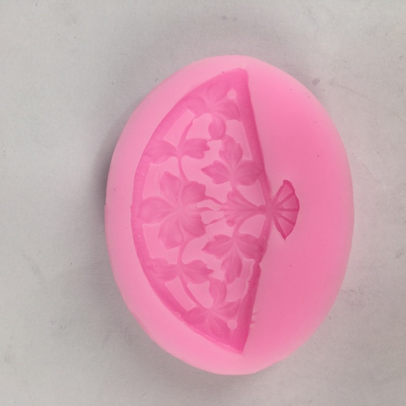 Khuôn Silicone Tạo Hình Làm Bánh Kẹo Hình Quạt 3D
