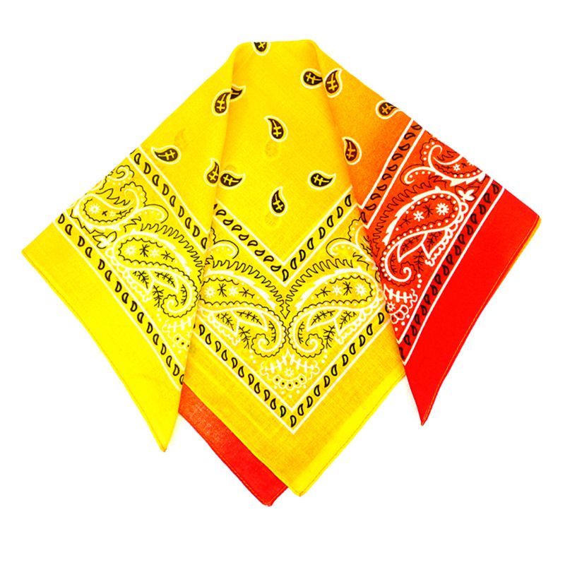 Khăn Cotton Vuông 55x55CM Họa Tiết Hoa Màu Gradient Phong Cách Bohemian