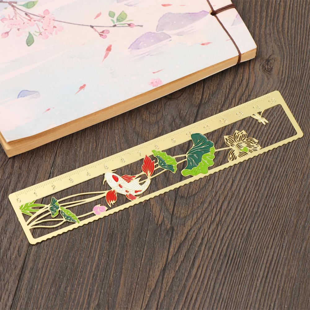 YVE Thước Kim Loại Đo Đánh Dấu Trang Sách Sáng Tạo Mới Cho Học Sinh