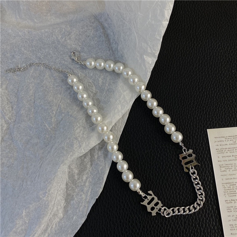 Bộ Vòng cổ/ Vòng tay ROSE chữ B Cho Nam Nữ Unisex