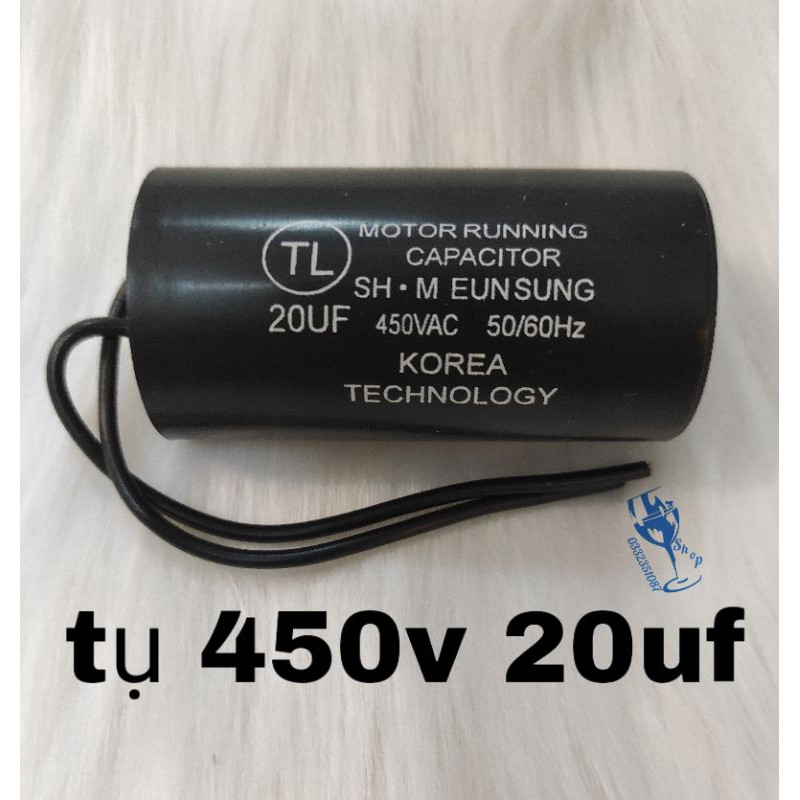 tụ máy bơm 450Vac 20uf hàng tốt