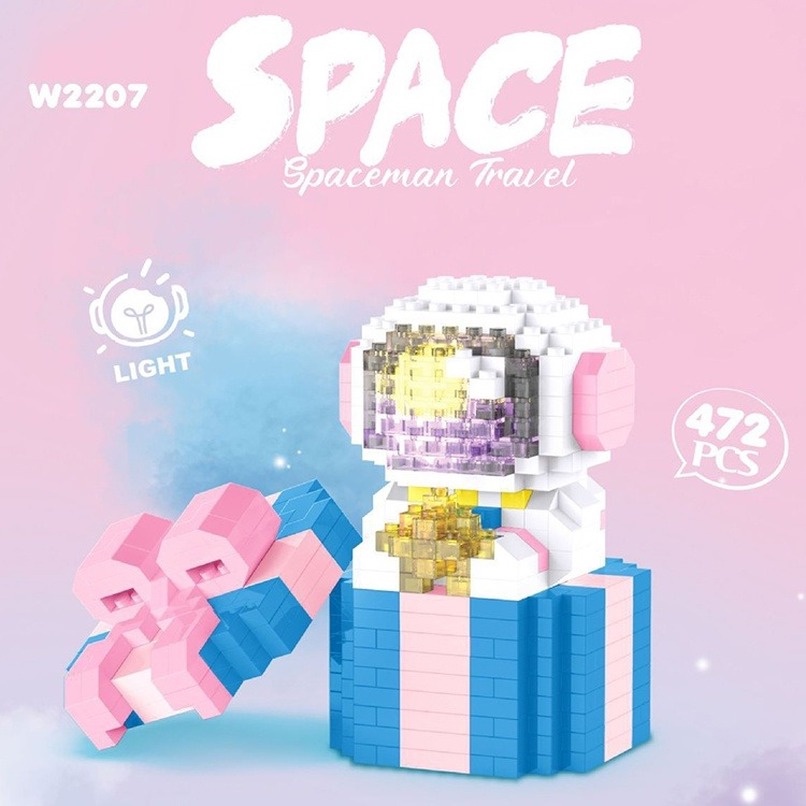 2022 Bộ Đồ Chơi Lắp Ráp Mô Hình Phi Hành Gia Dễ Thương Cho Bé