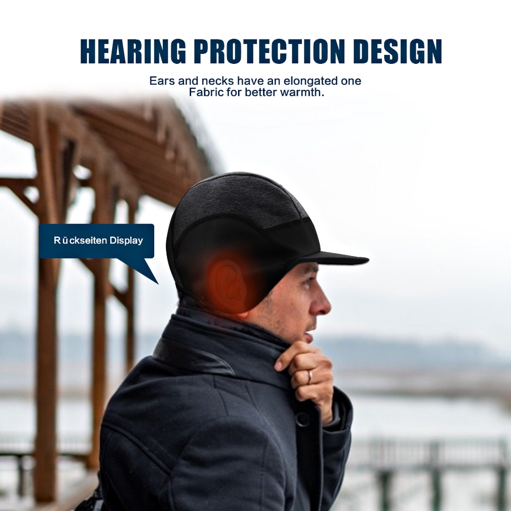 Mũ trùm đầu bằng vải nỉ chống gió mùa đông cho nam và nữ