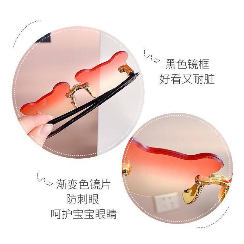 Kính Mát Chống Tia UV Hình Tai Gấu Dễ Thương Cho Bé