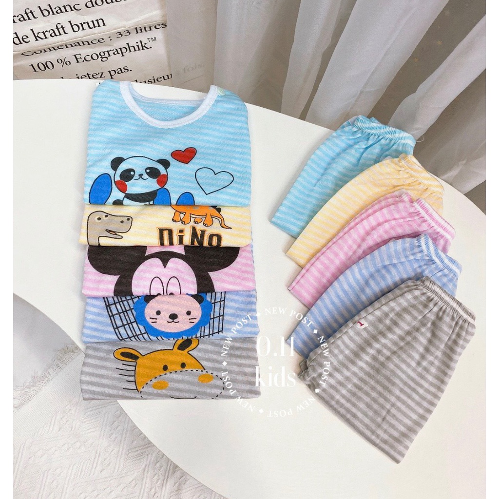 Bộ Cotton Giấy Dài Tay Cho Bé 4-15Kg