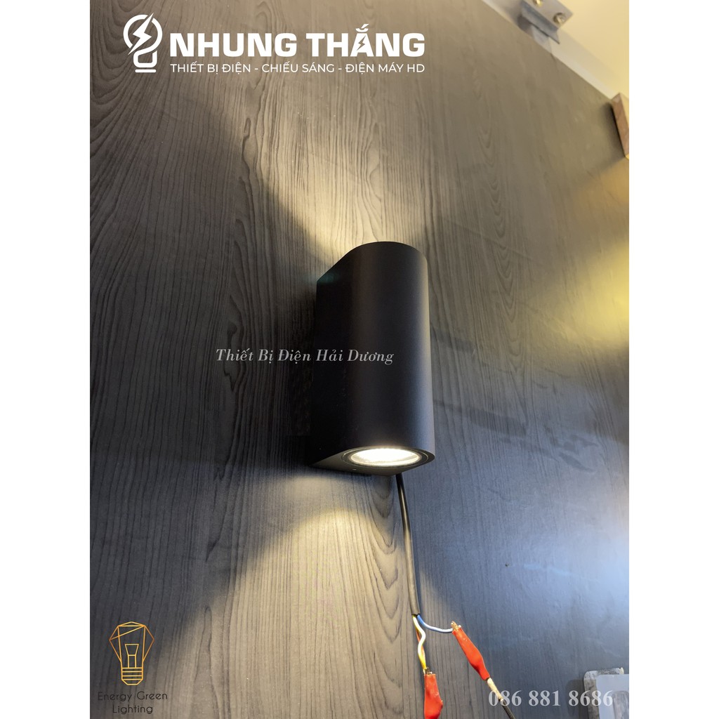 Đèn Hắt Tường Chống Nước 2 Đầu Chiếu Sáng DT-1842 10W Ánh Sáng Vàng Thân Nhôm - Chip Led Siêu Sáng - Bảo Hành 1 Năm