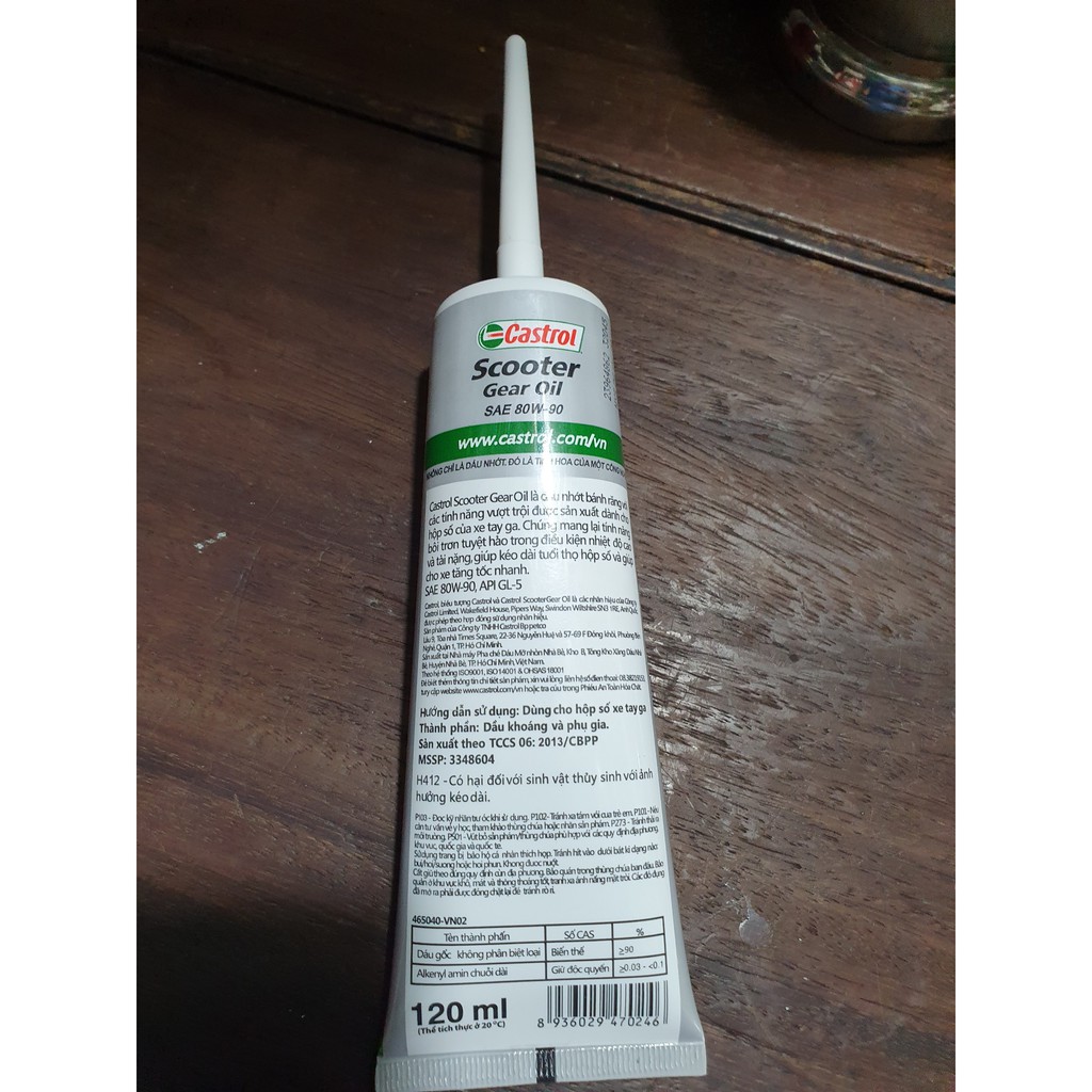 [NHỚT LÁP]Castrol Scooter Gear Oil SAE 80W-90