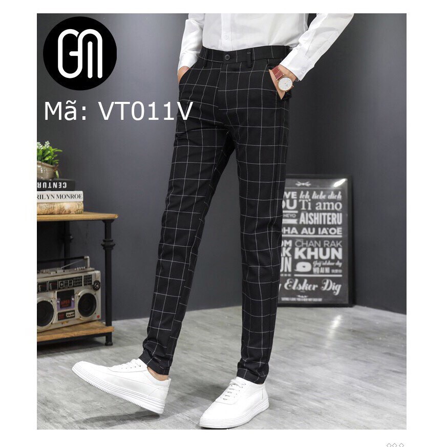 Quần tây nam ống côn body sọc caro mẫu mới hot 2020 | BigBuy360 - bigbuy360.vn