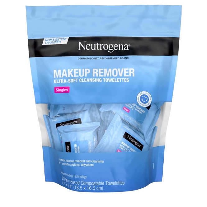 1  GÓI KHĂN TẨY TRANG NEUTROGENA MAKEUP REMOVER - Tiện dụng bỏ túi đi du lịch