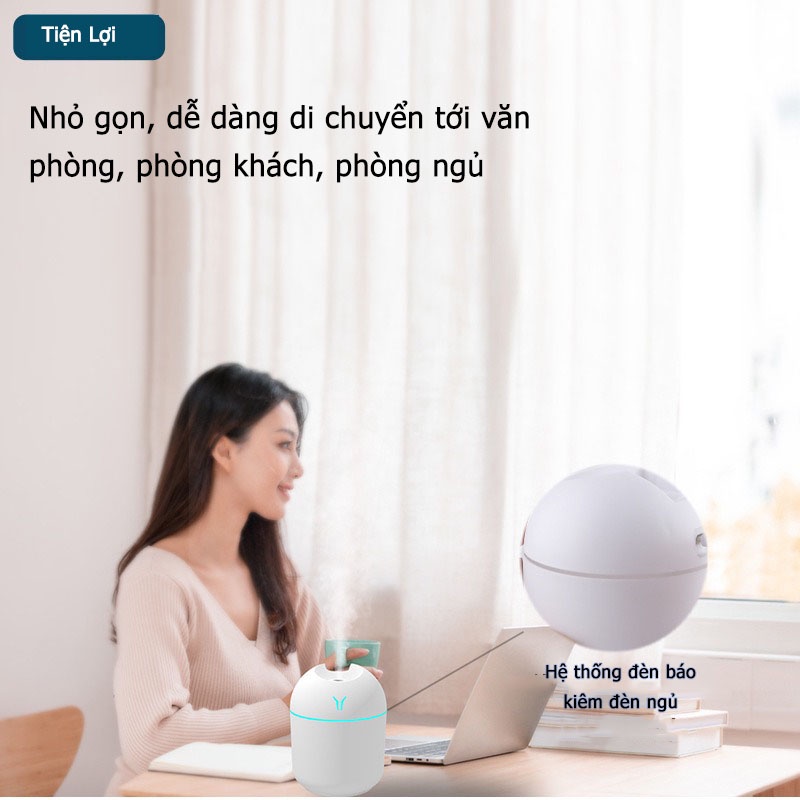 Máy Xông Tinh Dầu Mini - Máy Phun Sương Khuyếch tán tinh dầu thơm phòng xua đuổi côn trùng máy xông mặt dưỡng ẩm cho da