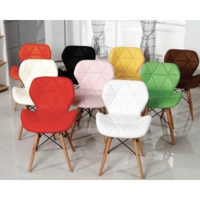 ghế eames nệm, ghế nệm chân gỗ