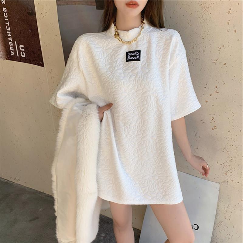 Áo Thun Tay Lỡ Dáng Rộng Thoải Mái Thời Trang Phong Cách Hàn Quốc