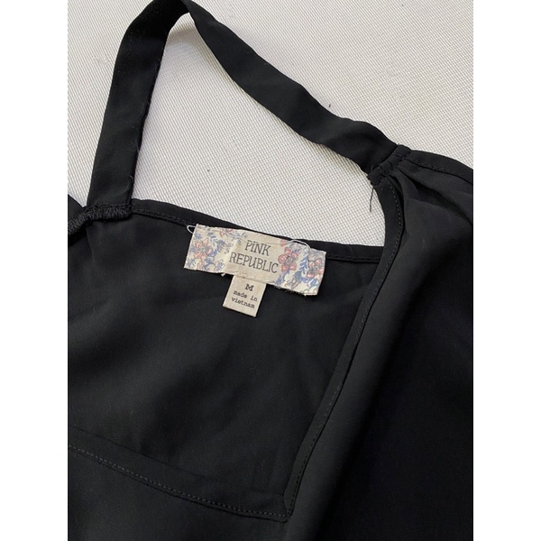 Áo hai dây voan màu đen Pink Republic  - Thanh lý vnxk