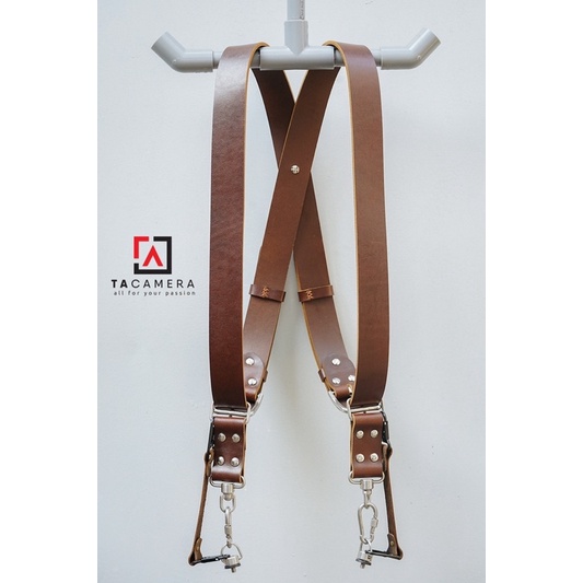 Dây Đeo 2 Máy Ảnh - Double Strap Da Thật Handmade TA5003