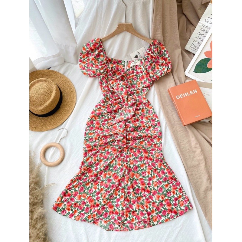 ĐẦM MIDI HOA ĐUÔI CÁ | BigBuy360 - bigbuy360.vn