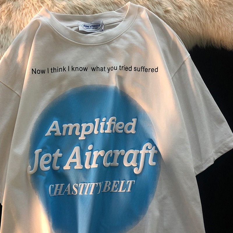 Áo Thun HIIXIIVI T-Shirt Tay Ngắn Cổ Tròn In Hình Hoàng Hôn Thời Trang Mùa Hè Phong Cách Hàn Quốc Dành Cho Nữ 2022