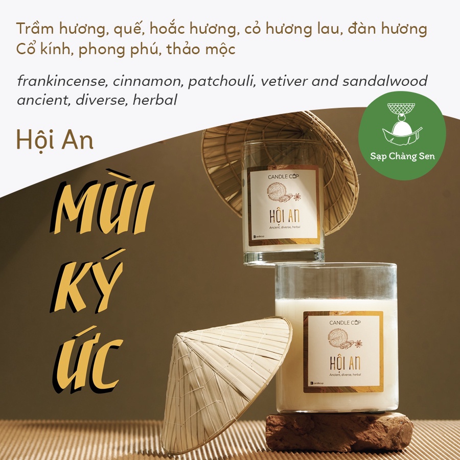 Nến thơm Candle Cup Agaya Size M - Sáp cọ và tinh dầu thiên nhiên