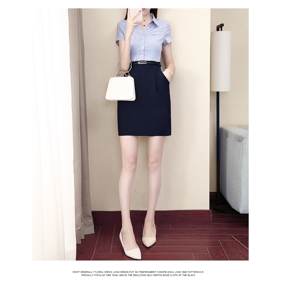 ĐẦM LIỀN ÁO SƠ MI CỘNG CHÂN VÁY CHO CÁC CÔ NÀNG CÔNG SỞ