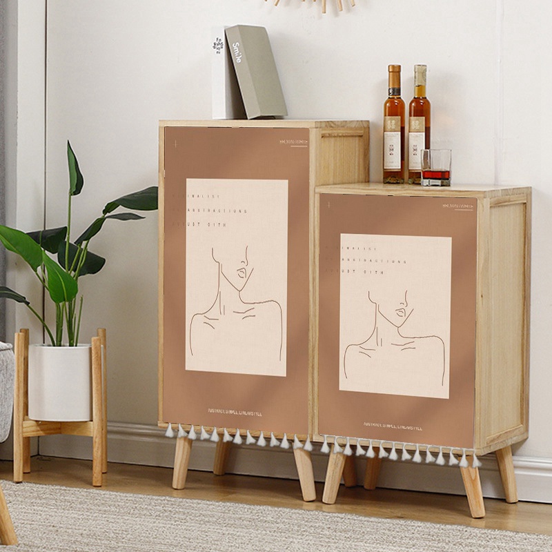 Rèm Cửa Ngắn Che Phủ Tủ Chống Bụi Trang Trí Nhà Cửa
