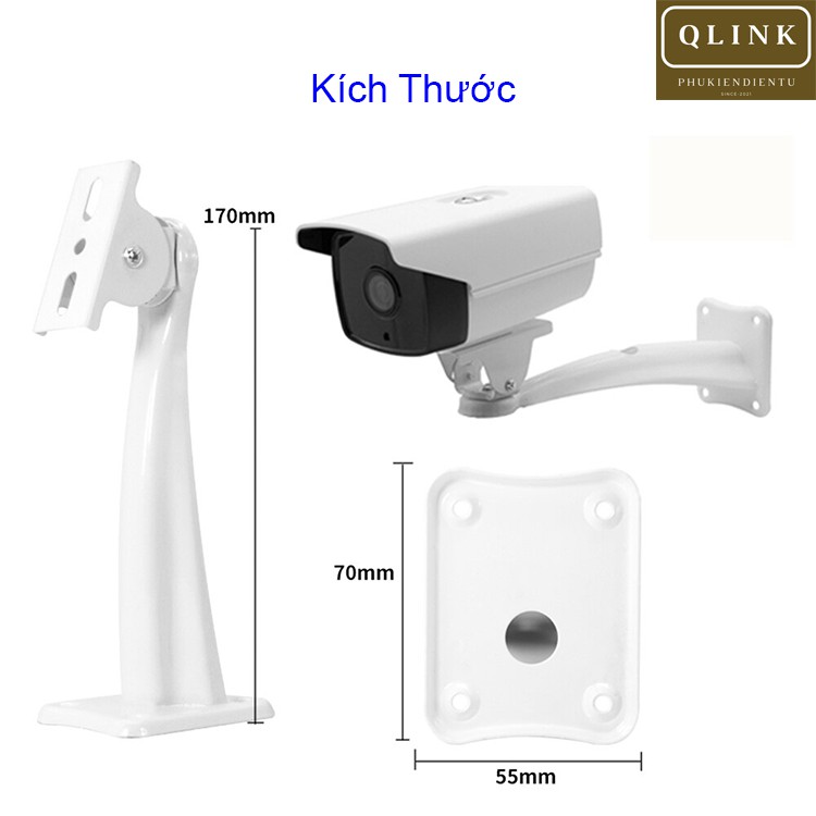 Chân Camera, chân đế Camera đa năng dài gắn tường trong nhà, ngoài trời cho các loại Camera giám sát cực kì tiện lợi