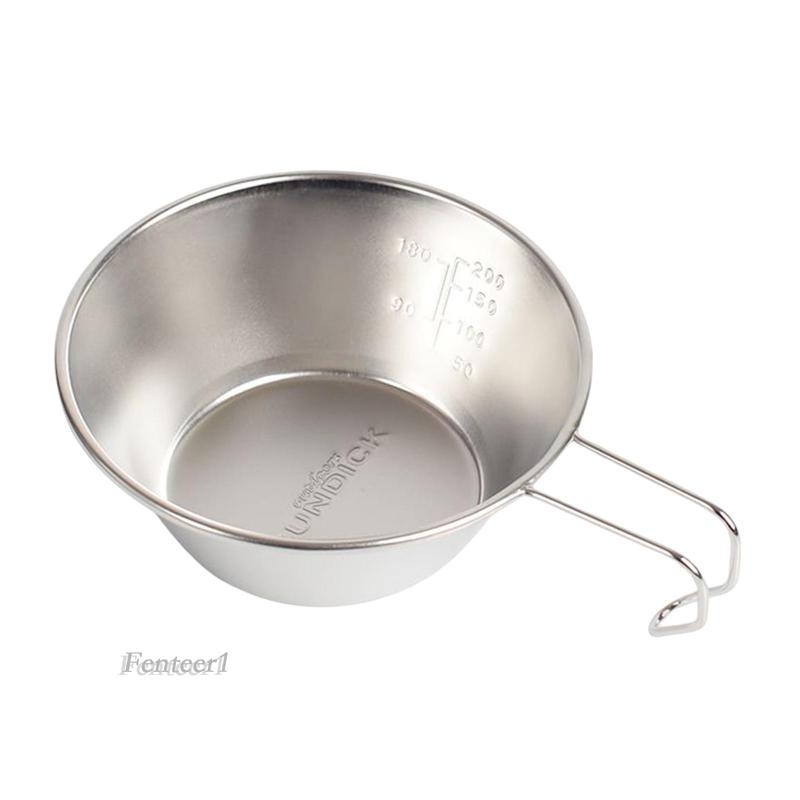 1 [Fenteer] Bát Ăn Bằng Thép Không Gỉ Dùng Cho Tiệc Nướng BBQ Ngoài Trời