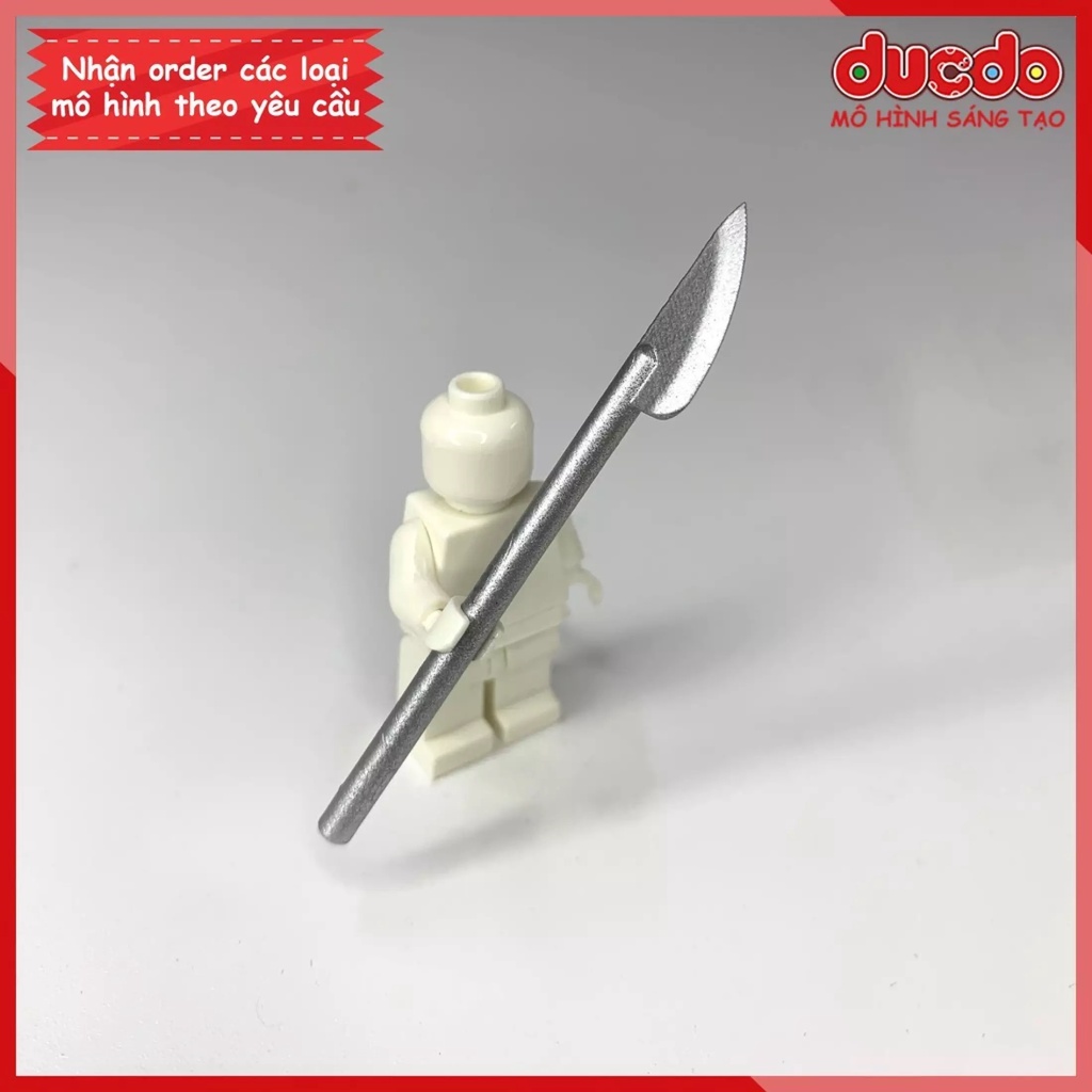 Phụ kiện 1 cái phóng lơn. dài 6cm in 3D sơn bạc cho Minifigures - Đồ chơi Lắp ghép Mini Army Mô hình MOC Ninjago