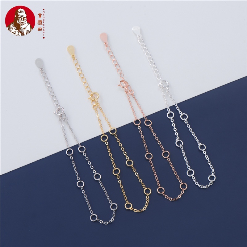 Lắc Chân Mạ Vàng / Bạc 925 Mặt Hình Thánh Giá Thời Trang Cho Nữ