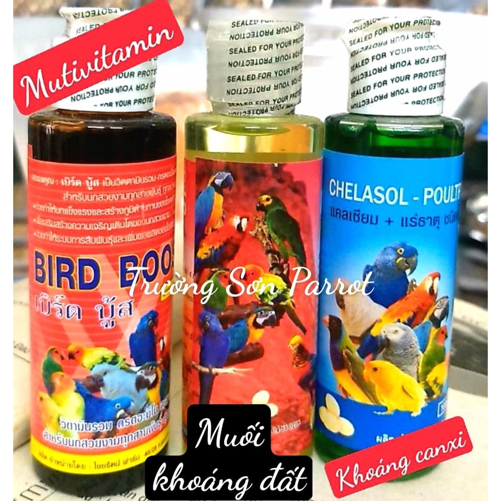 Multivitamin BIRD BOOST Thái chuyên dùng cho vẹt, các loại chim cảnh, gia cầm (10ml / 100ml)