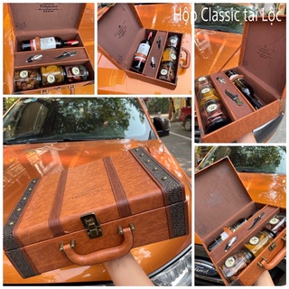 Set Quà Tặng Biếu Tết 2025, Hộp Đựng R.ượu Sang Trọng, Lịch Sự, Đẳng Cấp