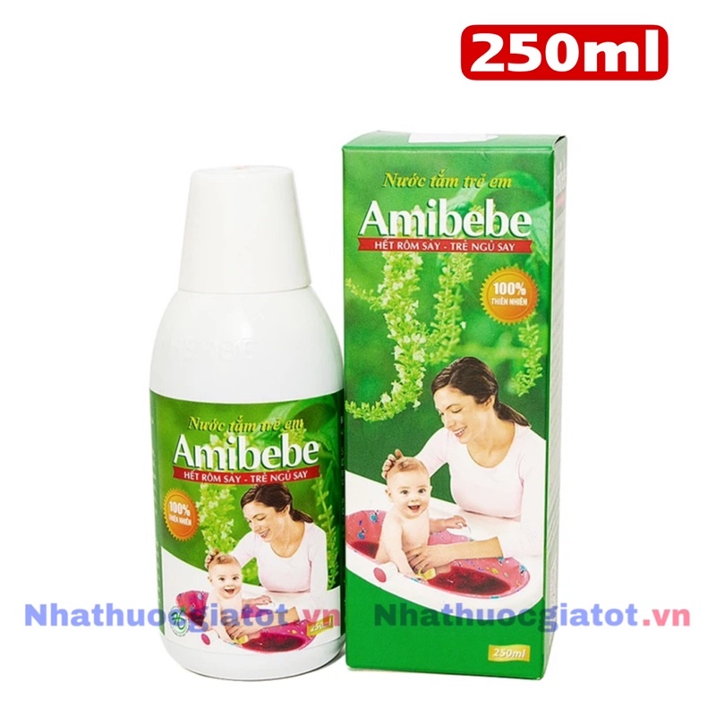 Nước Tắm Trẻ Em AMIBEBE Hỗ Trợ Giảm Rôm Sảy, Thanh Nhiệt Cho Trẻ